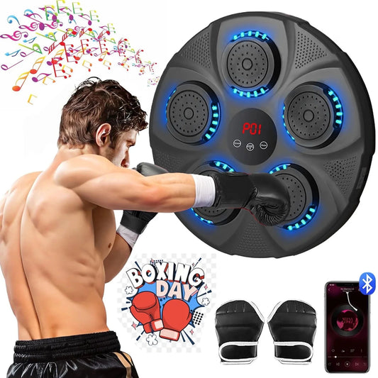 Music Boxing Machine with Boxing Gloves, Smart Bluetooth Boxing Equipment, Target Training Punching Boxing Machine for Home, Indoor, Gym, Training
